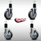 Service Caster 5'' SS Thermoplastic Rubber Wheel Swivel 1-3/4'' Expanding Stem Caster Set 2 Brakes, 4PK SCC-SSEX20S514-TPRB-2-TLB-2-134 - alternate 3